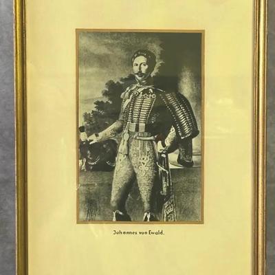 Vintage Johannes Von Ewald German Officer Framed Print