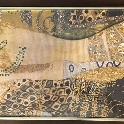 Gustav Klimt - Water Serpents - Large Framed Art Nouveau Print