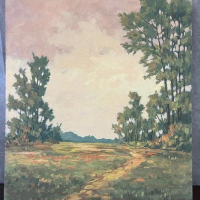 J. Alvin Storck - Vintage Signed Landscape Original Painting on Board