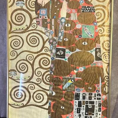 Gustav Klimt - Fulfillment - Large Framed Art Nouveau Print 