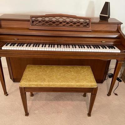 Kimball Artist’s Console Upright Piano With Bench