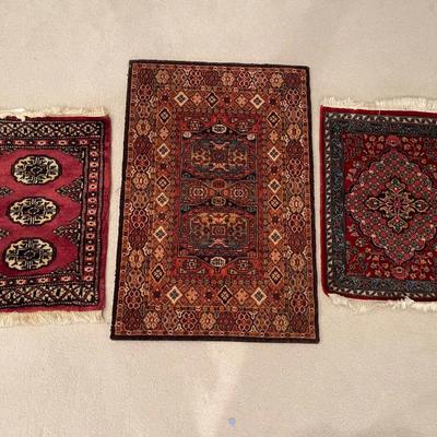 3 Small Middle Eastern Area Rugs