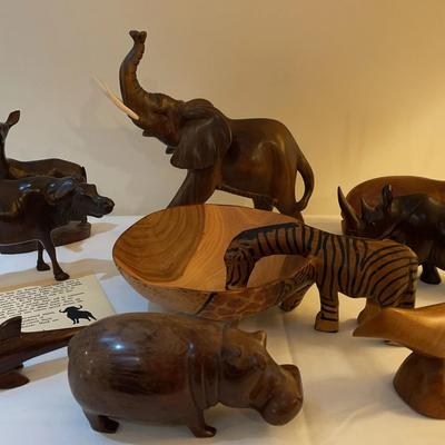 #1 Collection of Wooden Animals