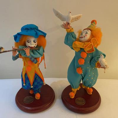 Pair Of Innocent Wonders Clown Figures