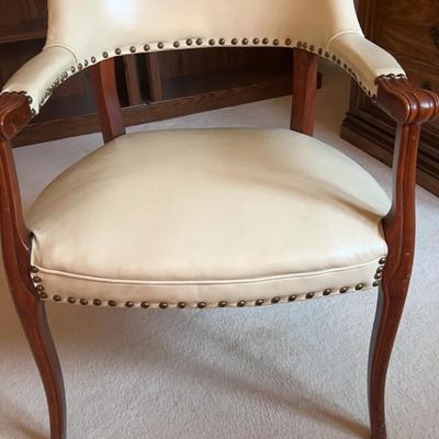 Riveted Faux Leather Chair