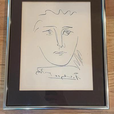 Framed Original Etching "A. Pour Roby" By Pablo Picasso
