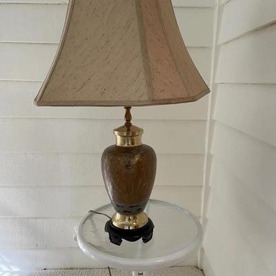 Brass & Metal Etched 3 Way Lamp