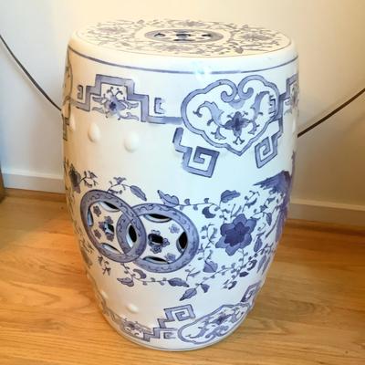 Blue & White Chinoiserie Plant Stand