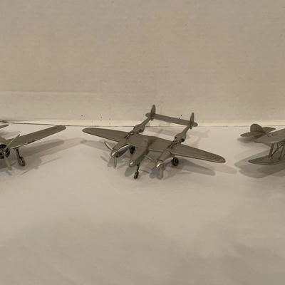 Pewter Danburg Mini War Planes Scale Models
