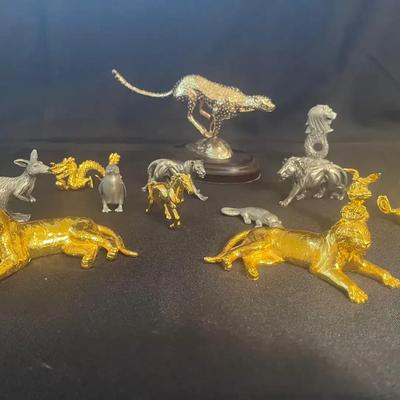 Multi-Metal Animal Figurines 