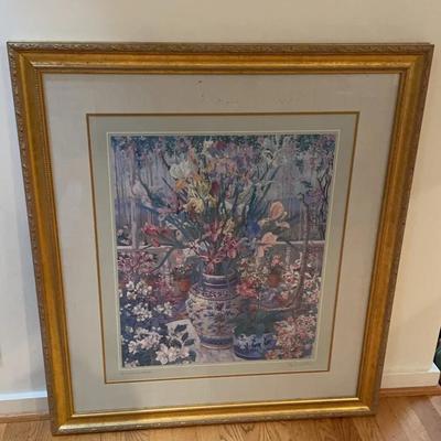 Signed & Framed Print "Still Life Of The Veranda" By John Powell