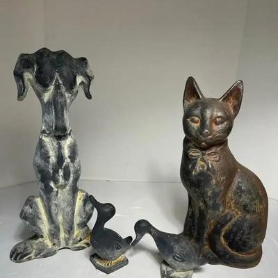 4 Cast Iron Outdoor Figures