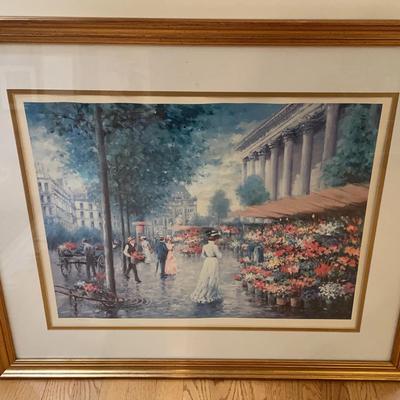 Signed & Numbered Framed Print "La Madeleine Paris" By Chun