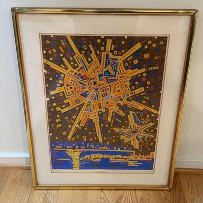 Signed & Numbered Framed Print "Brussels" By Risaburo Kimura