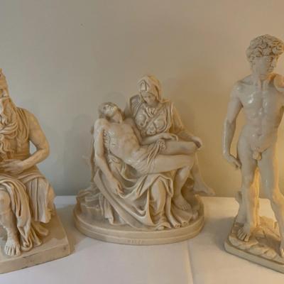 Trio Of Ivory Colored Figures