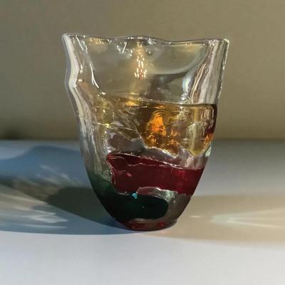 Murano “V” Shaped Large Vase