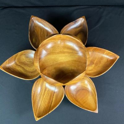 Leilani Monkey-Pod Wood Lazy Susan