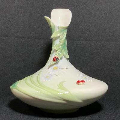 Franz Porcelain Ladybug Vase