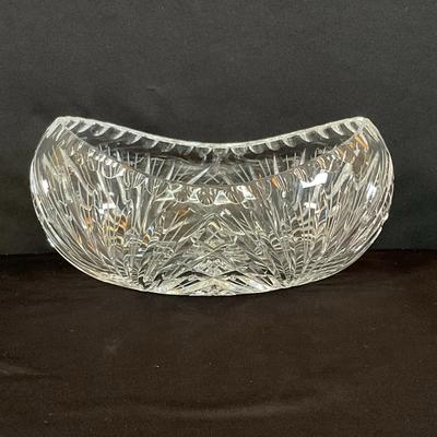 Brilliant Cut Crystal Bowl Boat Shaped