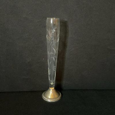 Duchin Creation Sterling Silver And Glass Bud Vase