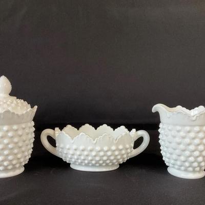Fenton Milk Glass Hobnail Collection 