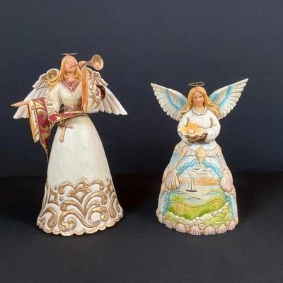 Two Angel Figurines By Jim Shore