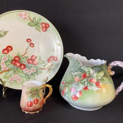 Porcelain Hand Painted Cherries Collection