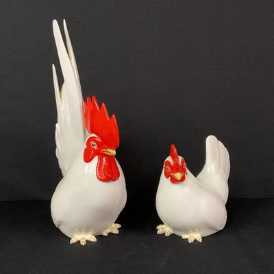 Vintage Noritake Bone Chine Rooster And Hen