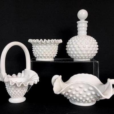 Hobnail Milk Glass Collectibles