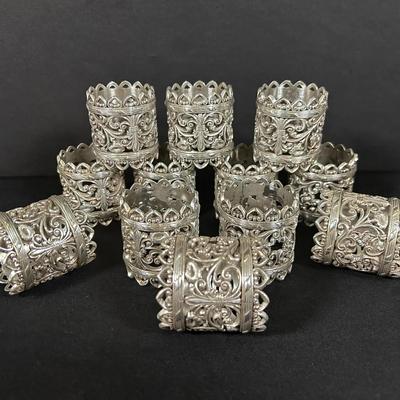 Brighton Silver Tone Napkin Rings