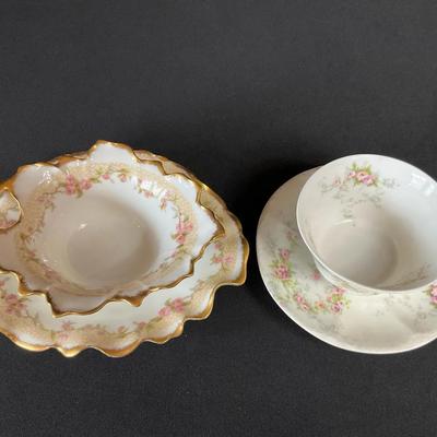 Theodore Haviland, Limoges Porcelain Tea Cup And Ramekin 