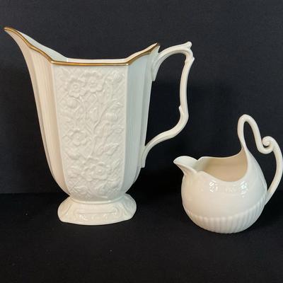 Vintage Lenox Carolina Ivory Pitcher And Creamer