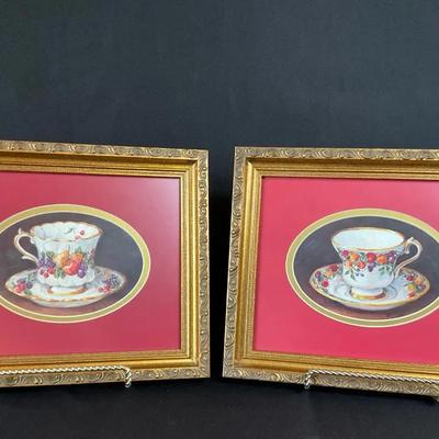 Barbara Mock Framed Fruit Teacup Prints