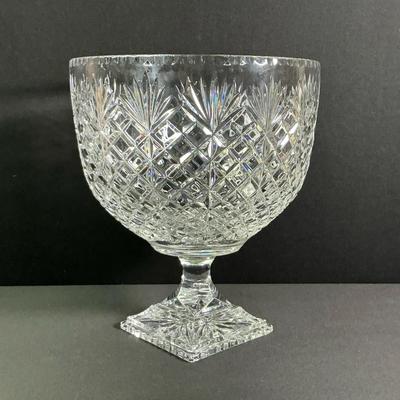 Large Crystal Pedestal Bowl 