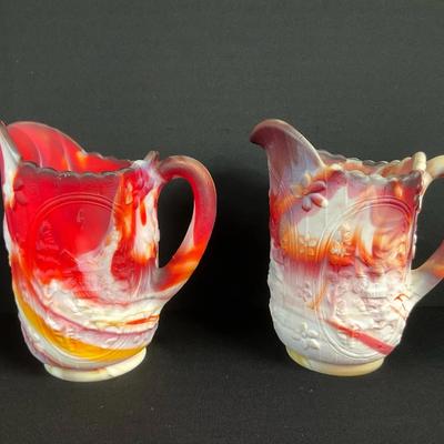 Imperial USA, Red Slag Glass Windmill Pitchers