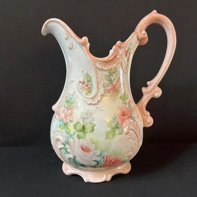 Hand Painted Floral Vase-Signed