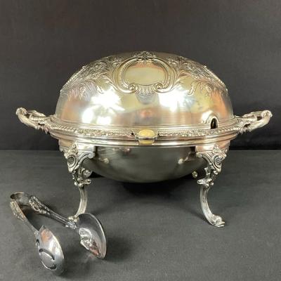 Rait & Son, Silverplated Roll Top Chafing Dish