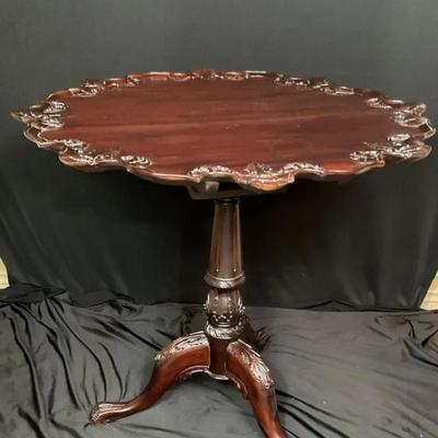 Mahogany Round Rotating Table