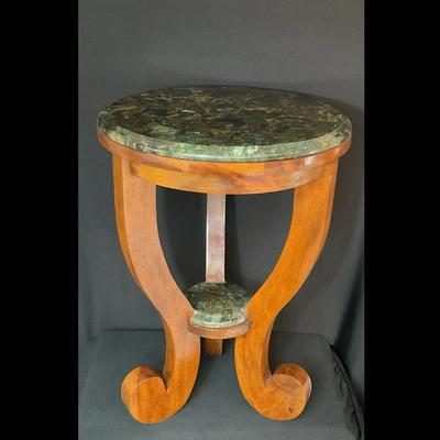 Round Marble Top Side Table