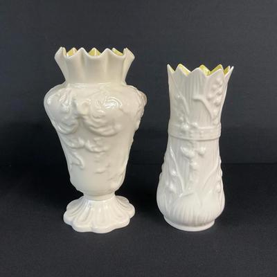 Belleek Irish Porcelain Vases