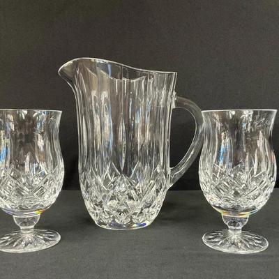 Waterford Crystal Lismore Glasses & Crystal Pitcher 