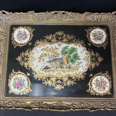 Castilian Bronze & Porcelain Tray