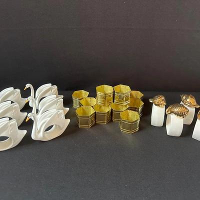 Bone China & Brass Napkin Rings