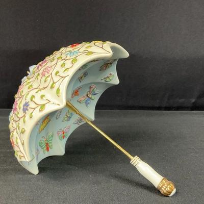 Lenox, 24k Trim Umbrella, April Showers Butterflies Flowers