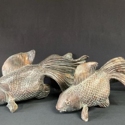 Japanese Koi Fish Resin Sculptures 