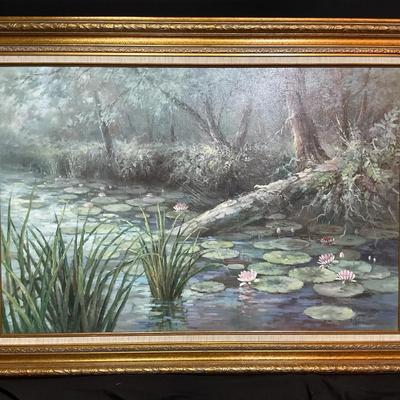 Lilly Pond Oil Painting By LE CHAMP
