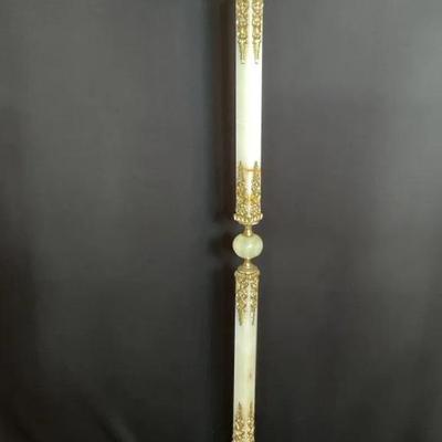 Vintage Brass And Onyx Coat Rack