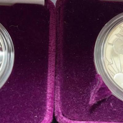 A 1986 – S and  a 1988 – S American Eagle commemorative coins