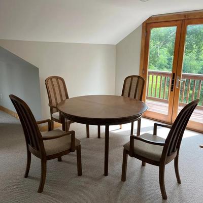 Kitchen Table W/ Matching Cane-Back Chairs 