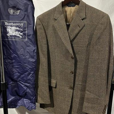 Vntg Burberry, Classic Houndstooth Suit Jacket, Sz. 42 Reg